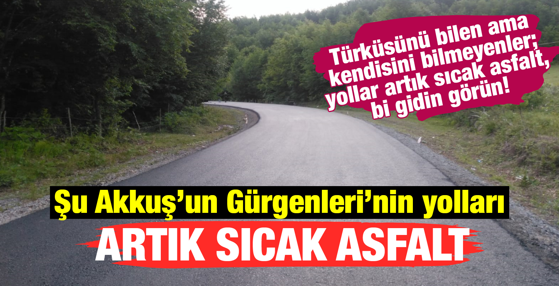 AKKUŞ'UN YOLLARI SICAK ASFALTA KAVUŞUYOR
