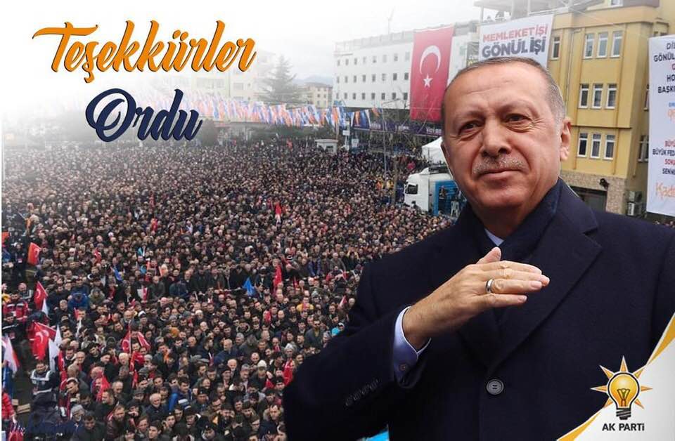 ERDOĞAN'A SEVGİ SELİ