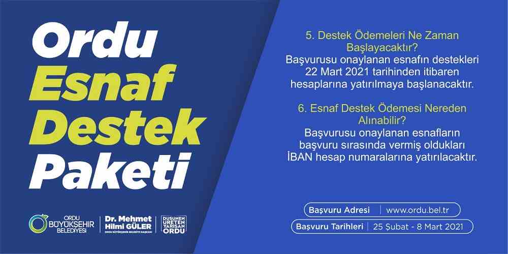 ESNAF DESTEK PROJESİ'NDE DETAYLAR NETLEŞTİ